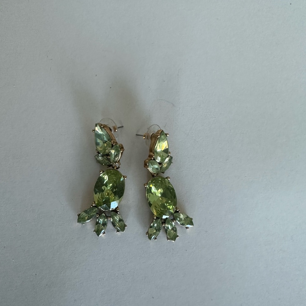 Elegant Green Gemstone Earrings